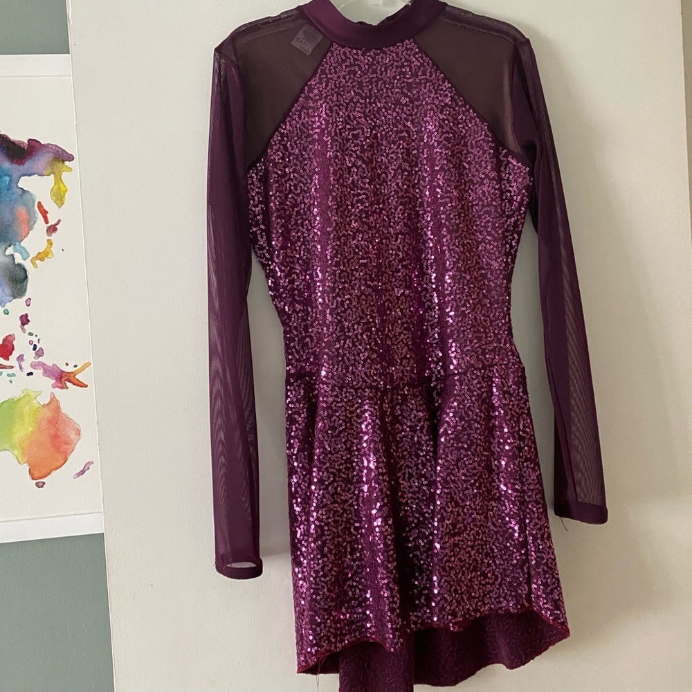 Elegant Purple Sequin Dress